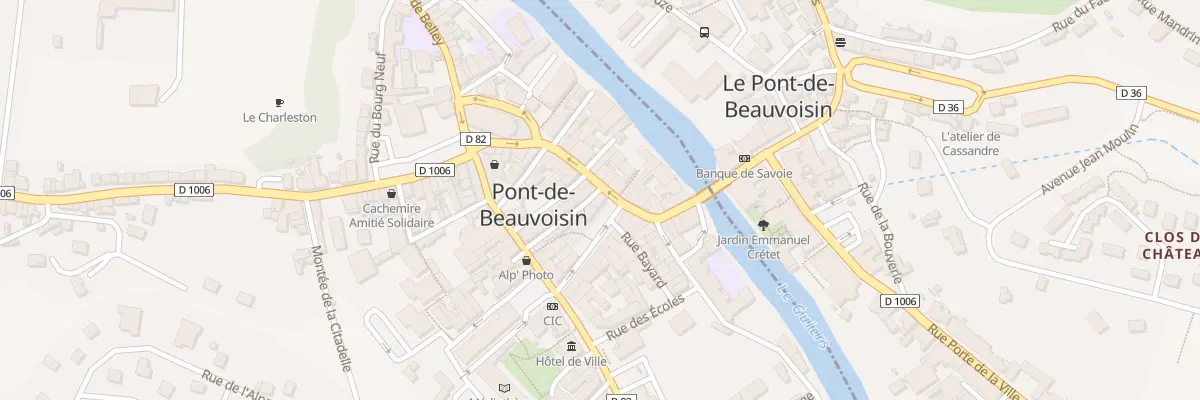 Plan du 22 Pl de la République au Pont-de-Beauvoisin