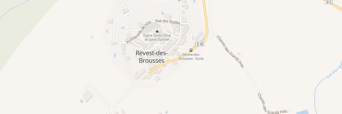 Plan du 5093 Le Village à Revest-des-Brousses