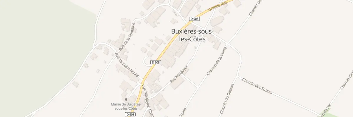 Plan du 16 Rue Grande Rue à Buxières-sous-les-Côtes
