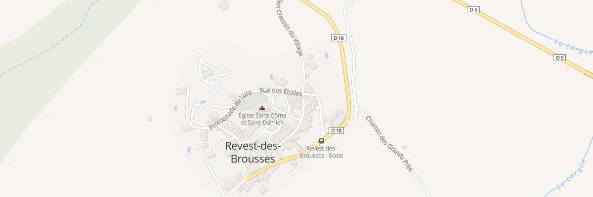 Plan du 5069 Le Village à Revest-des-Brousses