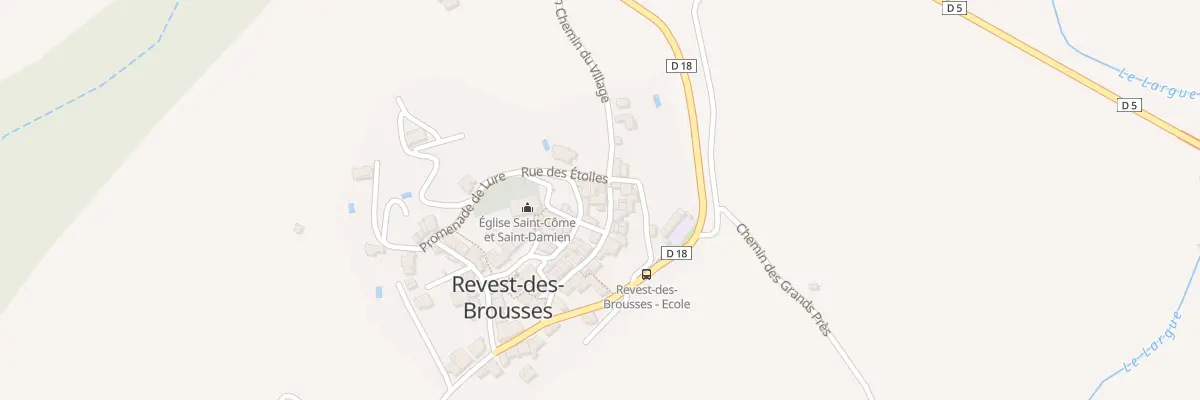 Plan du 5071 Le Village à Revest-des-Brousses