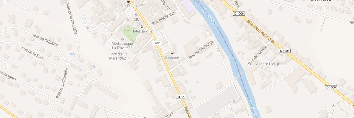 Plan du 24 Av Dr Charles Gabriel Pravaz au Pont-de-Beauvoisin