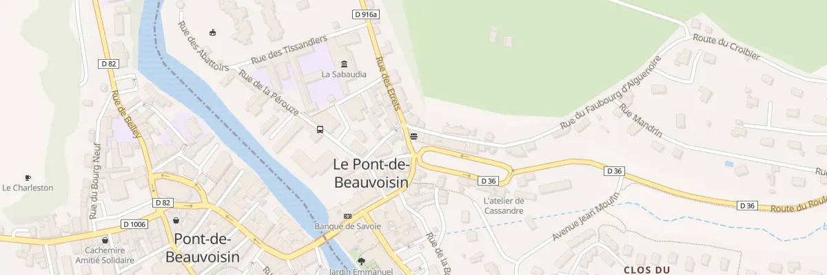 Plan du 2 Pl Carouge au Pont-de-Beauvoisin
