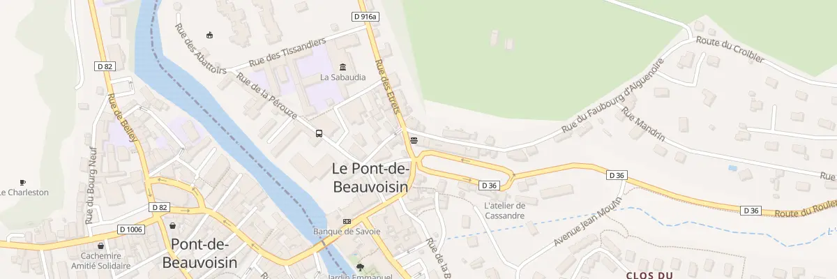 Plan du 4 Pl Carouge au Pont-de-Beauvoisin