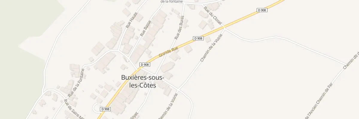 Plan du 34 Rue Grande Rue à Buxières-sous-les-Côtes