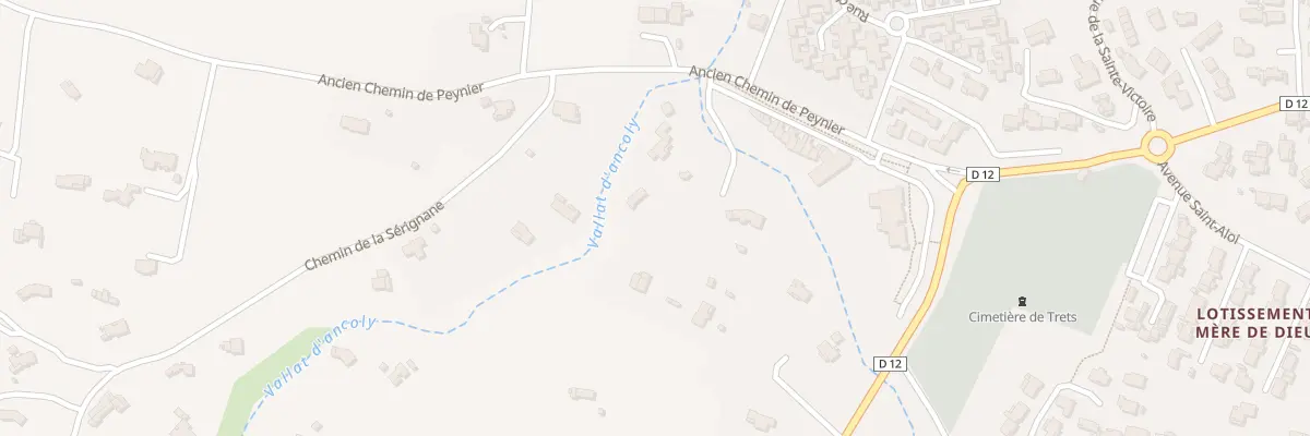 Plan du 9353 Ancien Chemin de Peynier à Trets