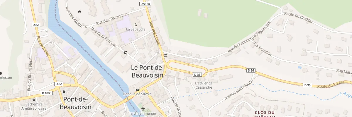 Plan du 12 Pl Carouge au Pont-de-Beauvoisin