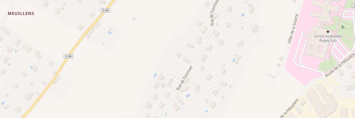Plan du 832 Rue de Tournod à Belley