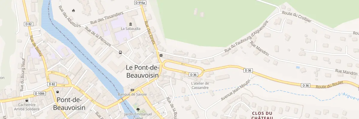 Plan du 16 Pl Carouge au Pont-de-Beauvoisin