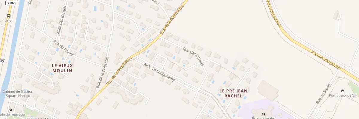 Plan du 1G Voie Traversiere à Vif