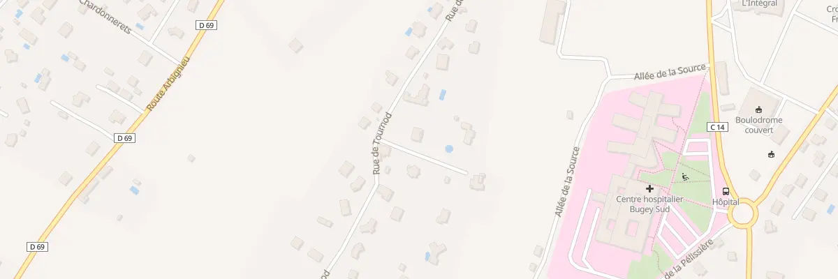 Plan du 721A Rue de Tournod à Belley