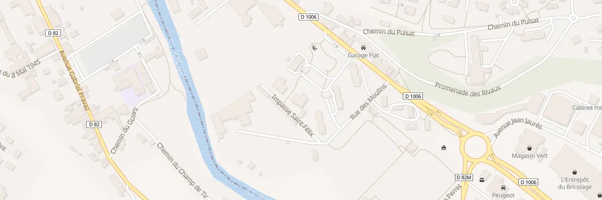 Plan du 1 Rue des moulins au Pont-de-Beauvoisin