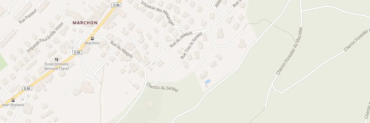 Plan du 9 Rue de Tres Le Sentier à Arbent