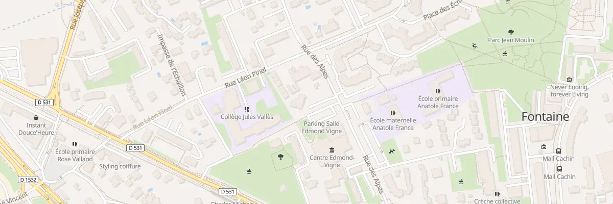 Plan du 29 Rue des Alpes à Fontaine