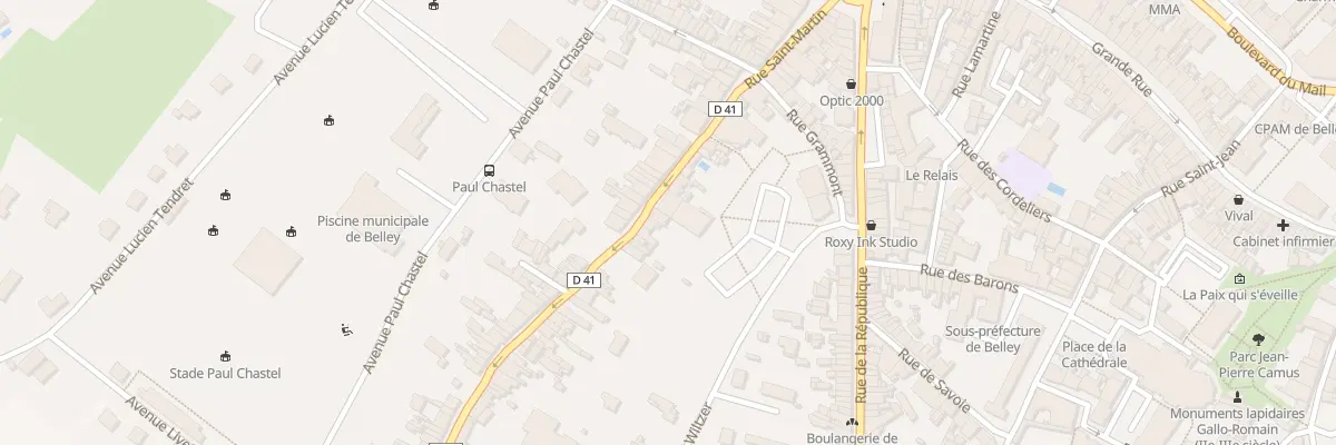 Plan du 57 Rue Saint Martin à Belley