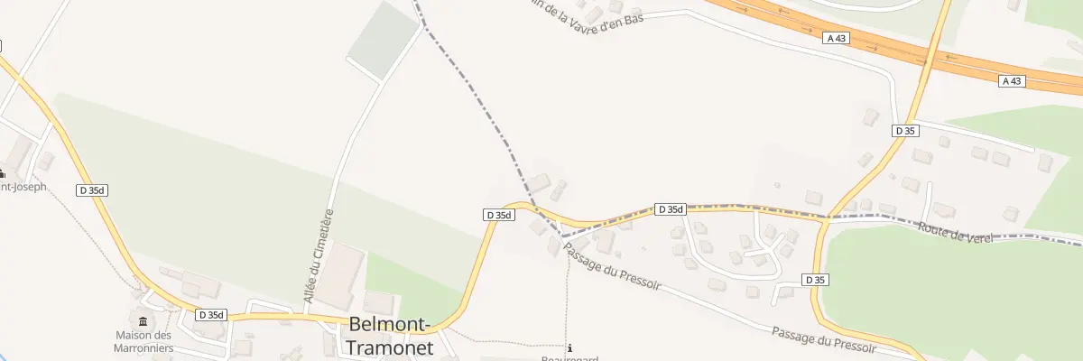 Plan du 270 Rte de Belmont à Avressieux