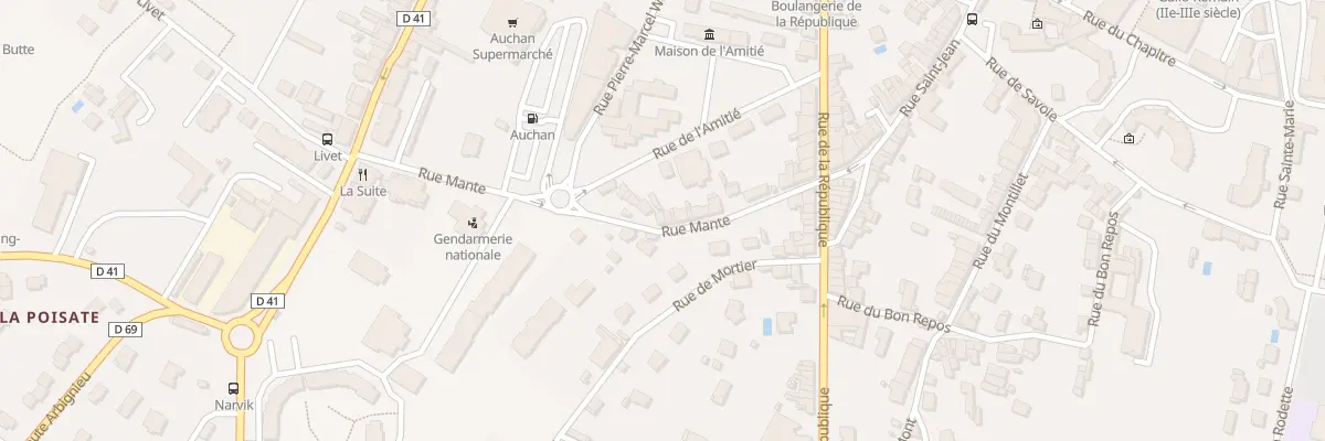 Plan du 28 Rue Mante à Belley