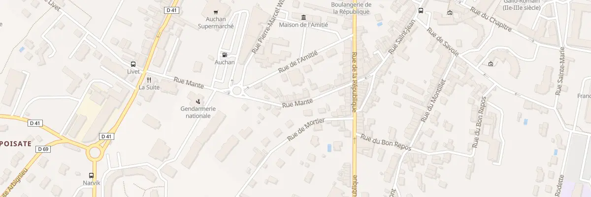Plan du 16 Rue Mante à Belley