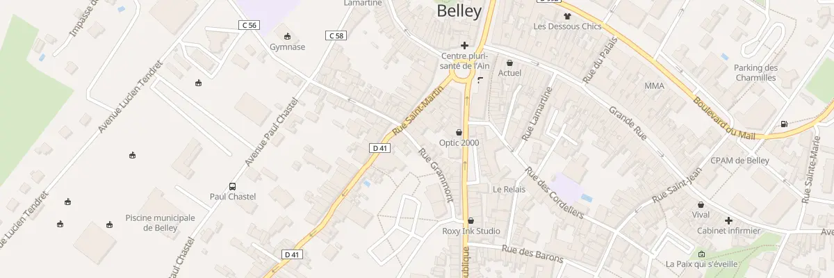 Plan du 36 Rue Grammont à Belley
