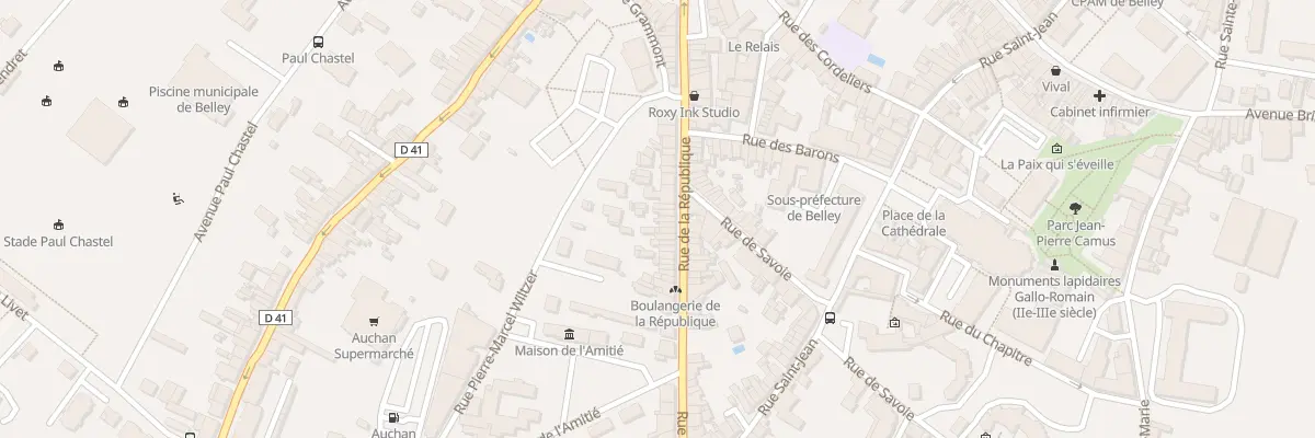 Plan du 70 Rue de la République à Belley