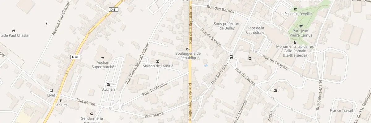 Plan du 96 Rue de la République à Belley