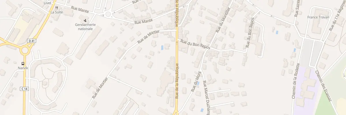 Plan du 136 Rue de la République à Belley