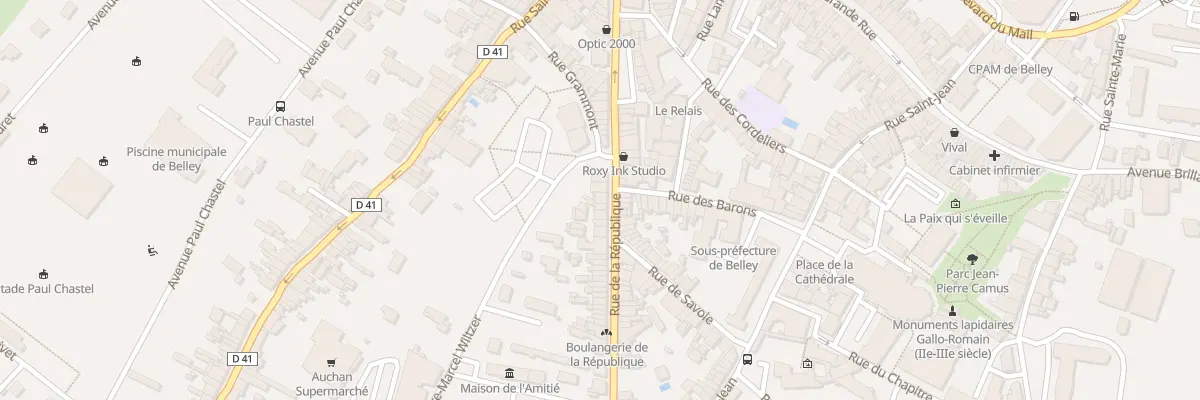 Plan du 52 Rue de la République à Belley