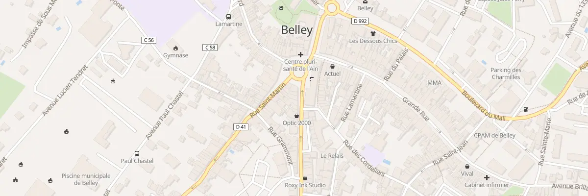 Plan du 6 Rue de la République à Belley