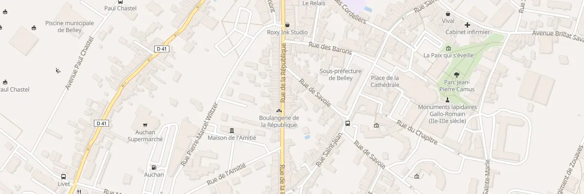 Plan du 65 Rue de la République à Belley