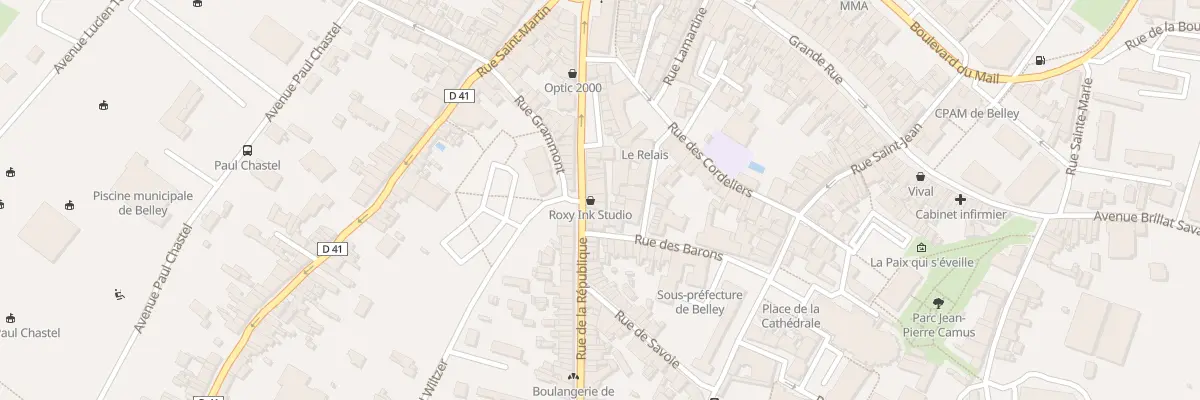 Plan du 35 Rue de la République à Belley