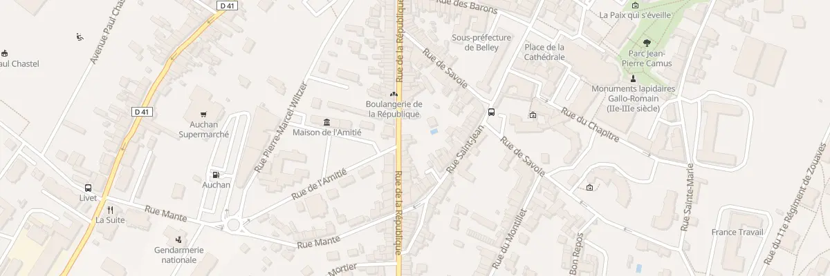Plan du 83 Rue de la République à Belley