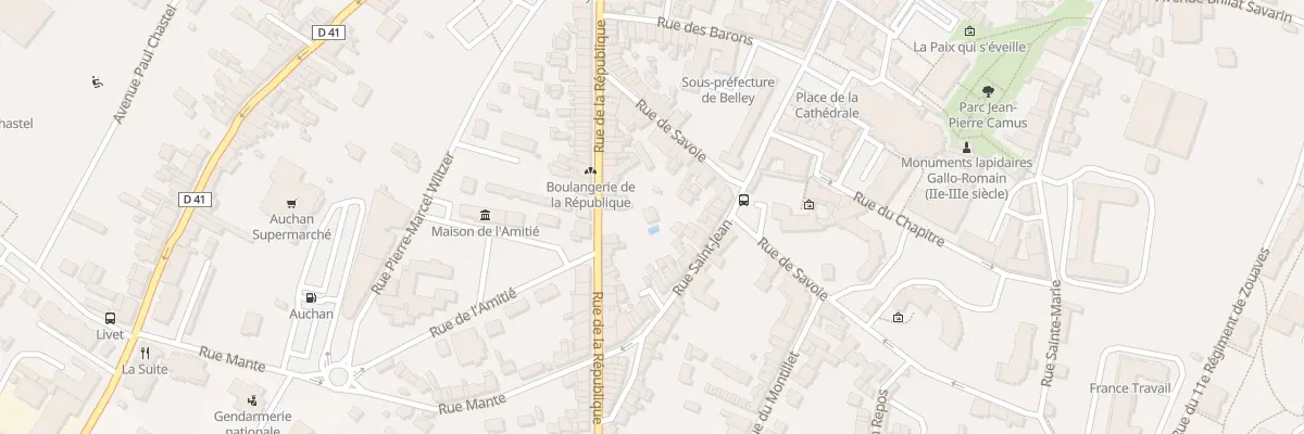 Plan du 81 Rue de la République à Belley