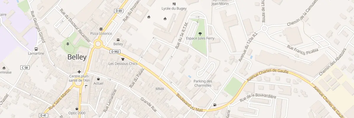 Plan du 50 Rue du 5eme Rtm à Belley