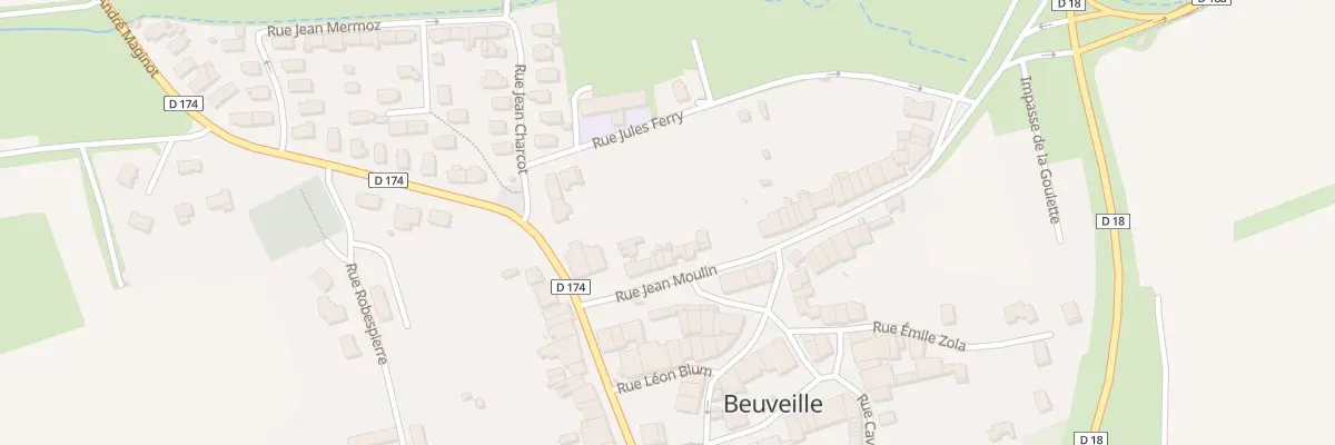 Plan du 15 Rue Jean Moulin à Beuveille