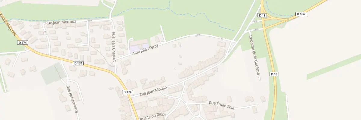 Plan du 25 Rue Jean Moulin à Beuveille