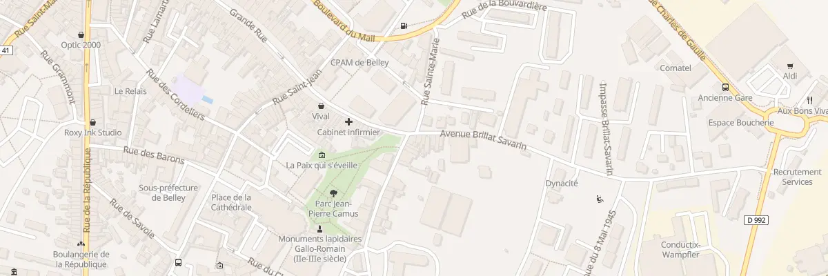 Plan du 2 Av Brillat-savarin à Belley