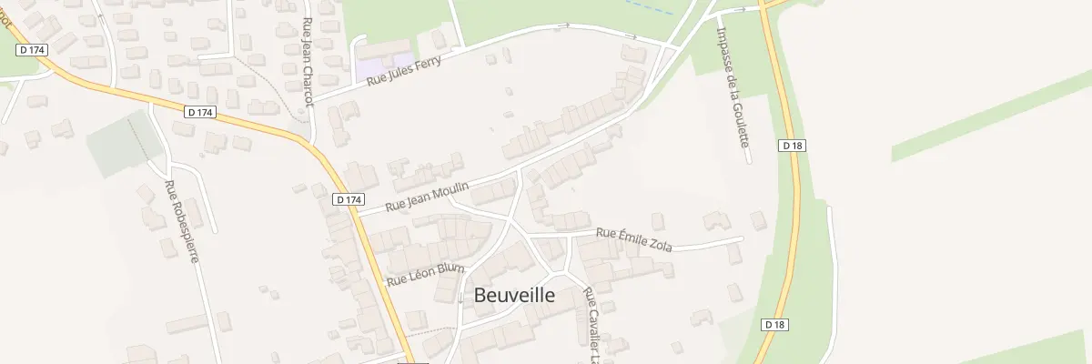 Plan du 14 Rue Jean Moulin à Beuveille