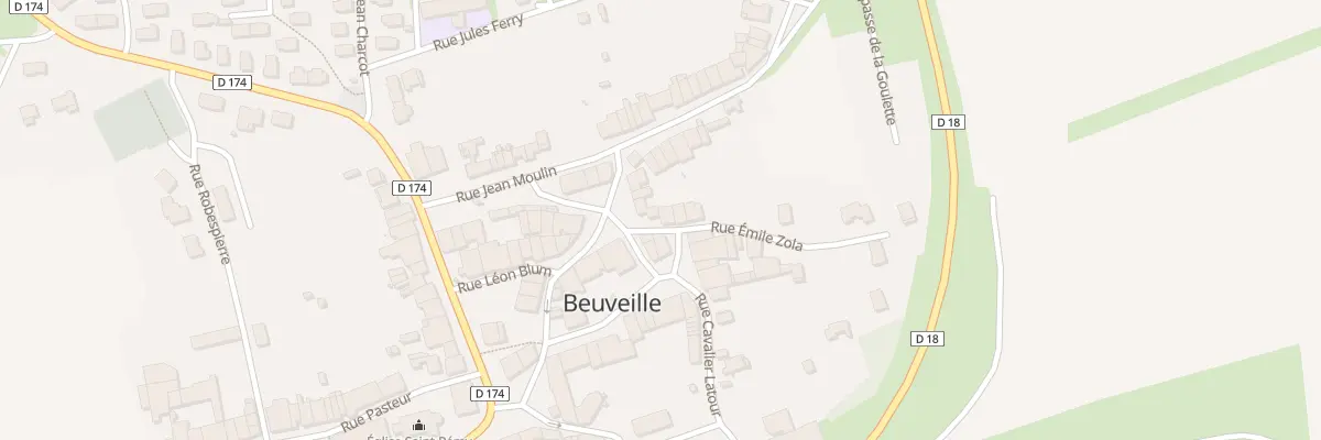 Plan du 2 Rue Emile Zola à Beuveille