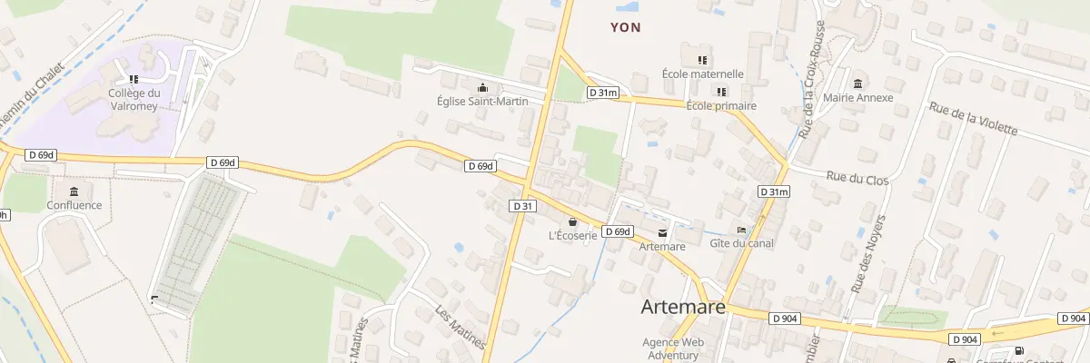 Plan du 1 Rue Neuve à Artemare