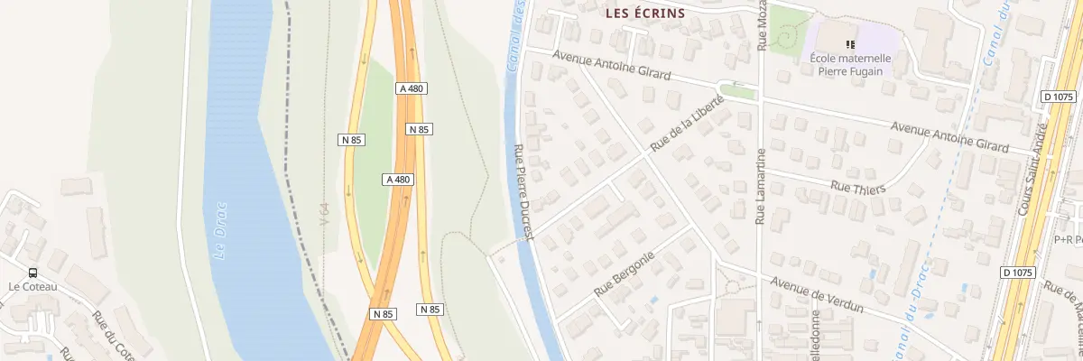 Plan du 22 Rue Pierre Ducrest au Pont-de-Claix