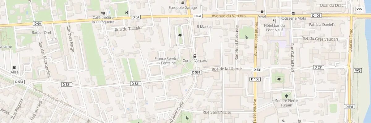 Plan du 45 Bd Joliot Curie à Fontaine
