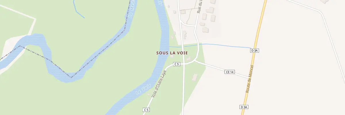 Plan du 5005 Sous la Voie à Maxey-sur-Meuse