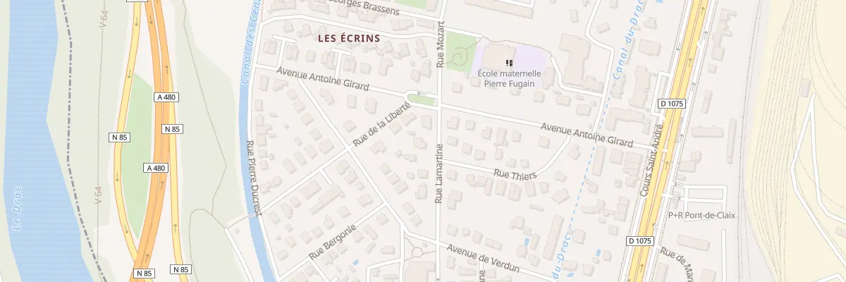 Plan du 7 Rue Lamartine au Pont-de-Claix