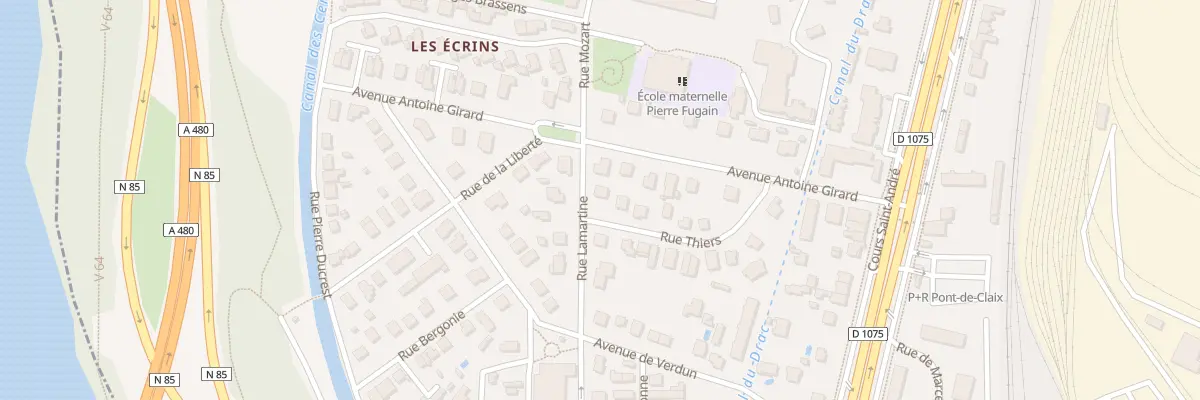 Plan du 6 Rue Lamartine au Pont-de-Claix