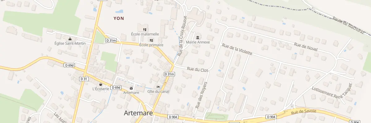 Plan du 25 Rue de la Croix Rousse à Artemare