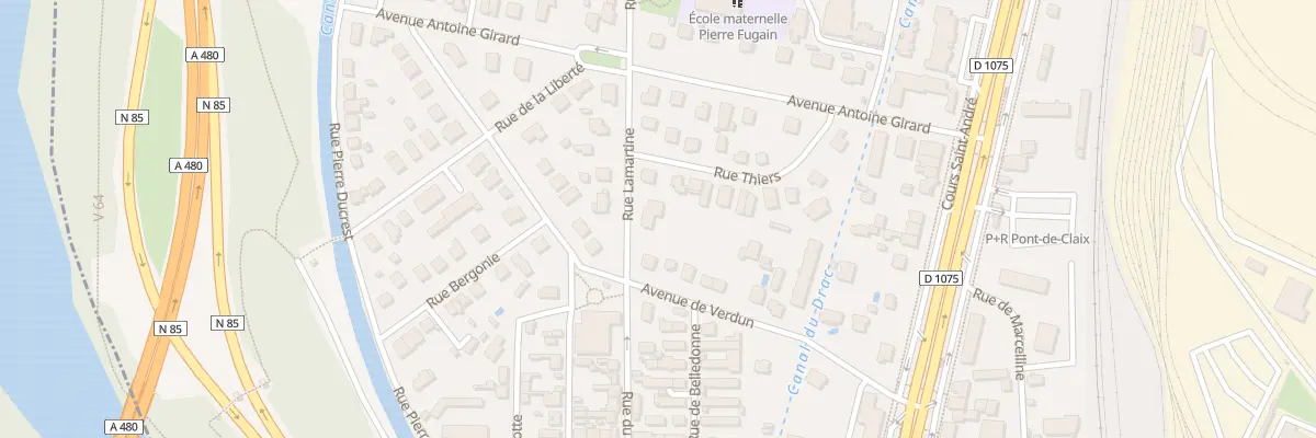 Plan du 2 Rue Lamartine au Pont-de-Claix
