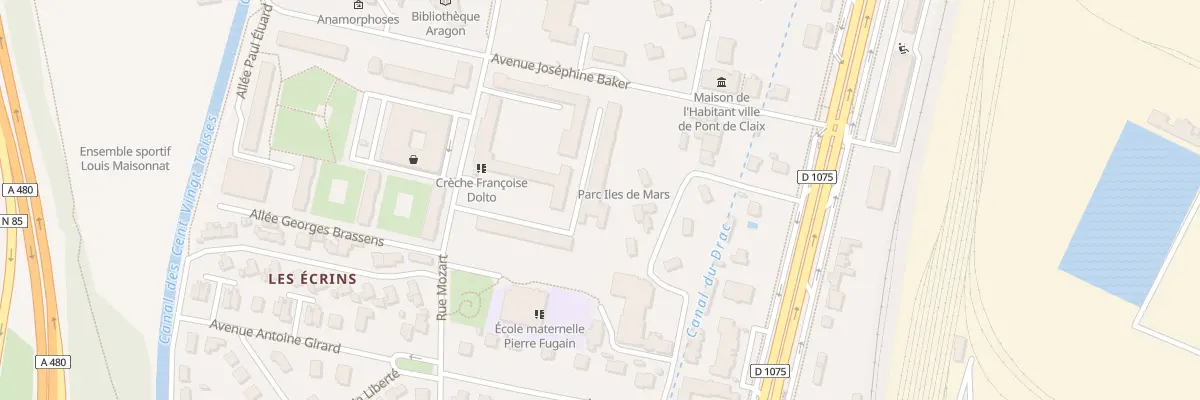 Plan du 16 All Simone de Beauvoir au Pont-de-Claix