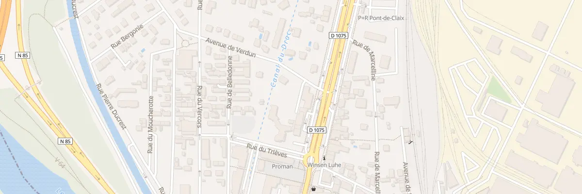 Plan du 1B Av de Verdun au Pont-de-Claix