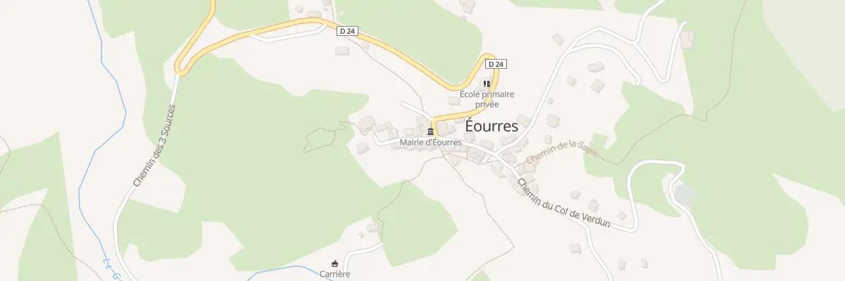 Plan du 5077 Le Village à Éourres