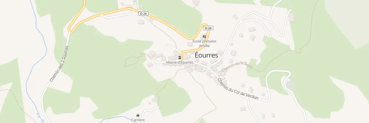 Plan du 5019 Le Village à Éourres